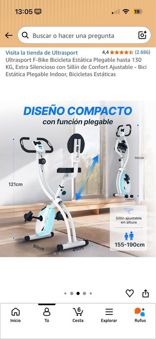 Bici Estática Plegable Indoor