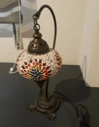 Lámpara de mesa turca mosaico