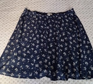 Falda corta Melville floral azul S