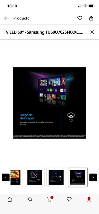 TV Samsung 50 UHD 4K TU50U7025FKXXC