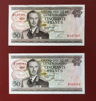 Billetes de Luxemburgo 100 Frang
