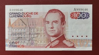 Billetes de Luxemburgo 100 Frang