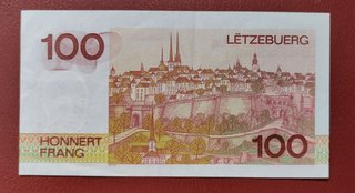 Billetes de Luxemburgo 100 Frang