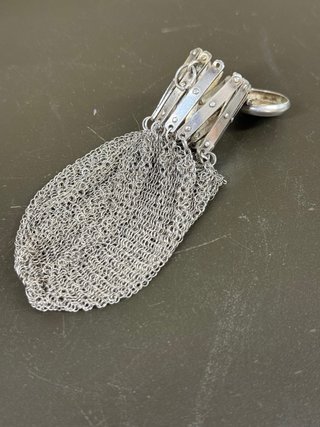 Monedero Plata Ley 925 Trébol Verde 36gr.