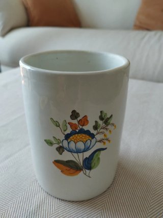 Vaso Cerámica Alcora Flores