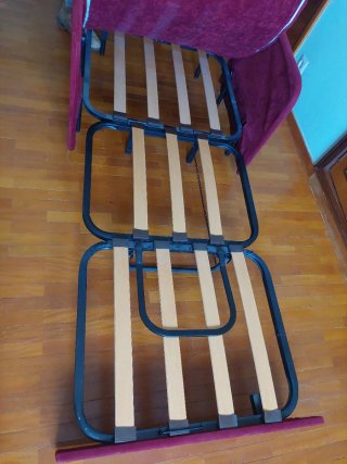 Sillón Cama Rojo Terciopelo