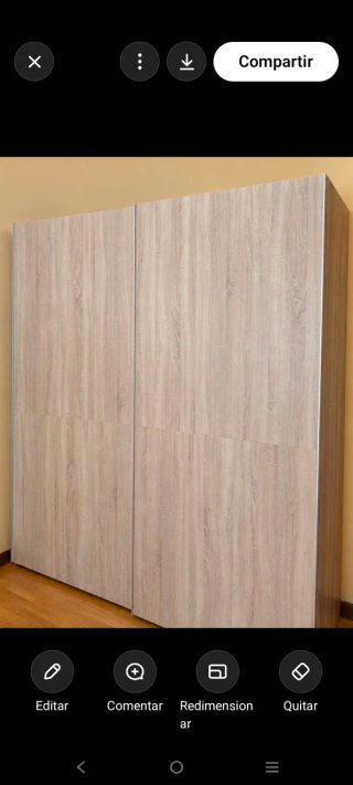 Armario de dormitorio madera color beige/marrón