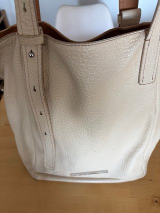 Bolso Adolfo Dominguez Beige y Plateado