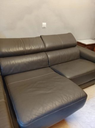 Sofá Chaiselongue Gris Piel. Acepto OFERTAS!!