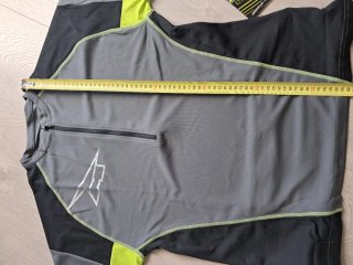Camiseta Ciclismo Hombre Gris/Negro