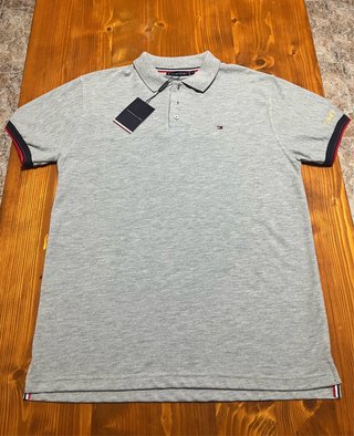 Polo Tommy Hilfiger Talla L Gris Nuevo
