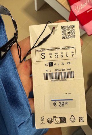 Vestido Zara azul nuevo