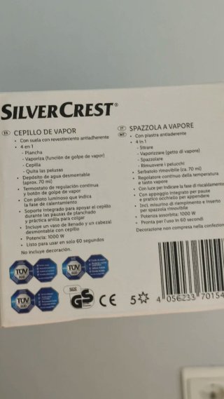 Plancha Vapor SilverCrest 4 en 1