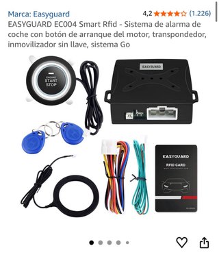 Sistema Alarma Coche Easyguard EC004 RFID