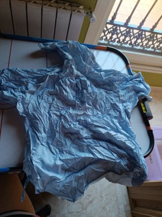Impermeable azul pastel XS/S