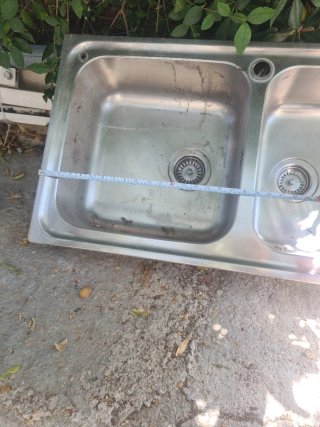 Fregadero doble seno acero inoxidable