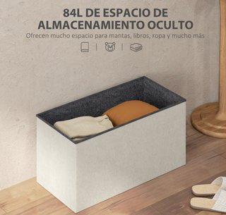 Puff almacenaje plegable 84L