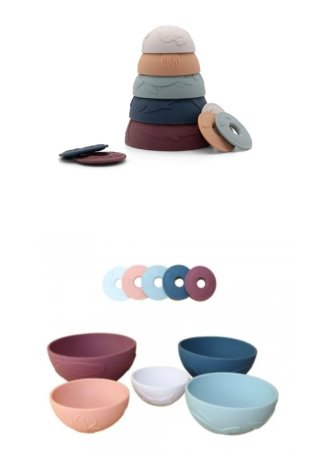 Juego de boles apilables para bebé.