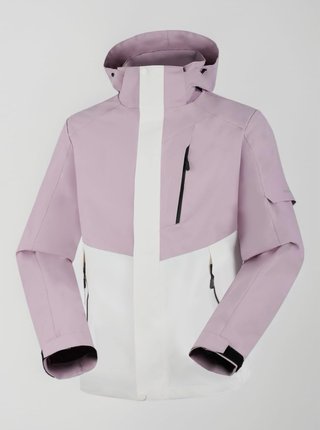 Chaqueta impermeable mujer rosa y blanca