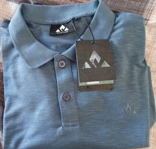 Polo Whistler Hombre Talla L Azul/Verde