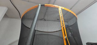 Cama elástica con red de seguridad