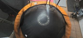 Cama elástica con red de seguridad