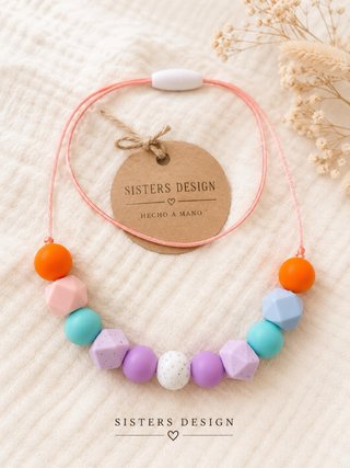 Collar de lactancia silicona colores pastel