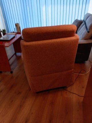 Sillón relax eléctrico tela rosa