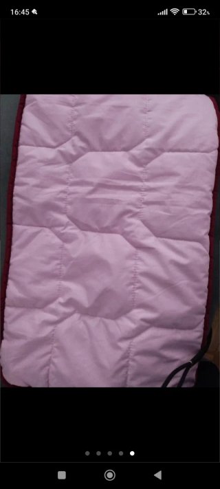 Edredón reversible rosa/rojo