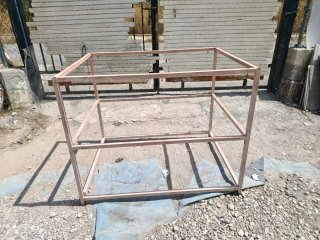 Mesa de trabajo metálica 90x120x97cm
