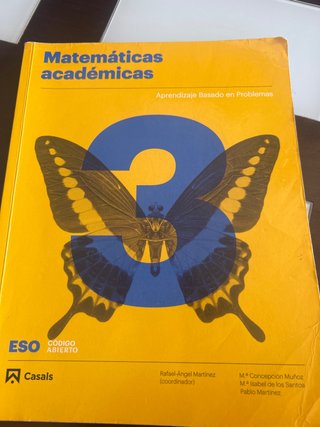 Libro Matemáticas 3º eso