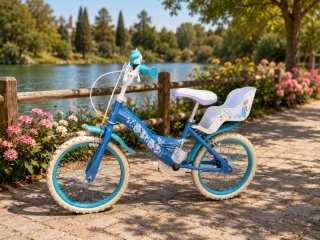Bicicleta Frozen 14 con asiento infantil