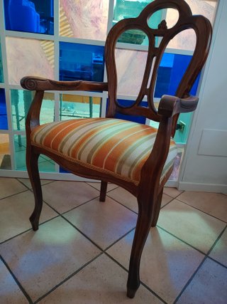 Tavolino intarsiato + Sedia arte povera