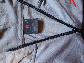 Sudadera Jordan Media Cremallera Gris y Negra