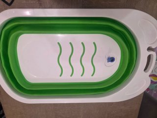 Bañera Plegable Bebé Verde