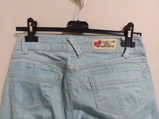 Pantalón tiro bajo azul claro SEVEN-EX