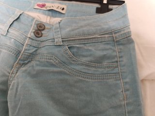 Pantalón tiro bajo azul claro SEVEN-EX