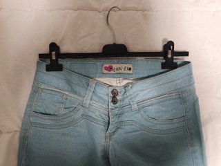 Pantalón tiro bajo azul claro SEVEN-EX