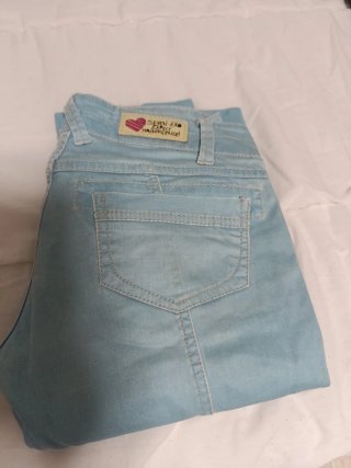 Pantalón tiro bajo azul claro SEVEN-EX