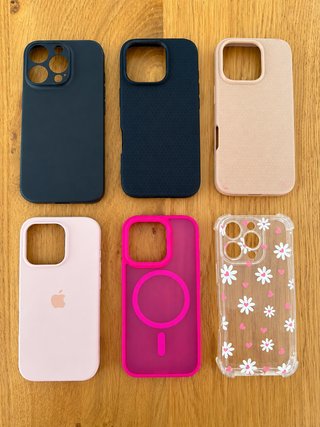 Pack 7 fundas iPhone 16 Pro Spigen/Ringke MagSafe