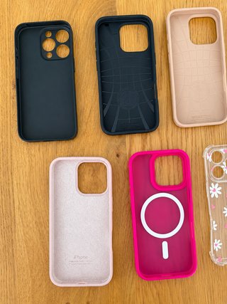 Pack 7 fundas iPhone 16 Pro Spigen/Ringke MagSafe