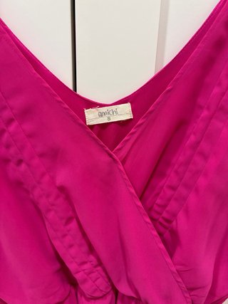 Vestido invitada evento fucsia