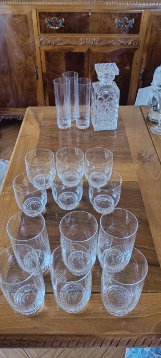 Juego 12 Vasos Cristal Diseño