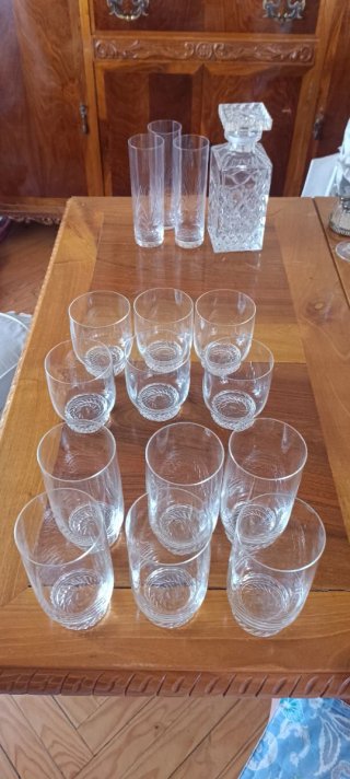 Juego 12 Vasos Cristal Diseño
