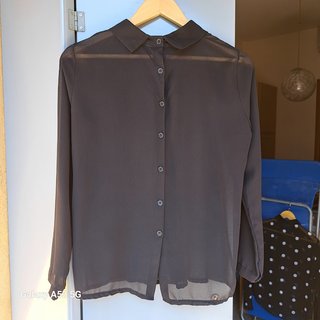 2 camicette nere chiffon pois