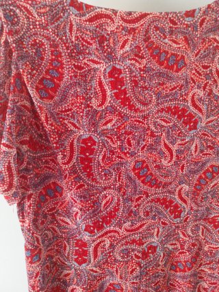 Vestido Springfield estampado rojo Talla XL
