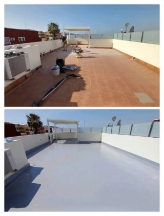 Impermeabilización de terraza con pouliretano