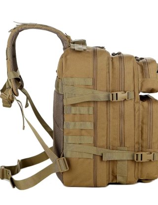 Mochilas Tácticas Militares 45L Beige y Negra