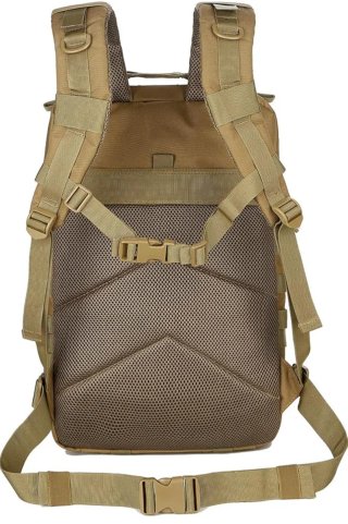 Mochilas Tácticas Militares 45L Beige y Negra