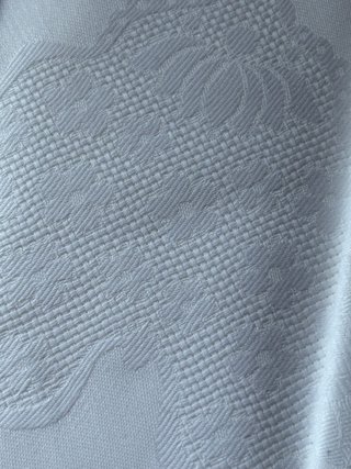 Servizio tavola x12 fiandra bianco ricami